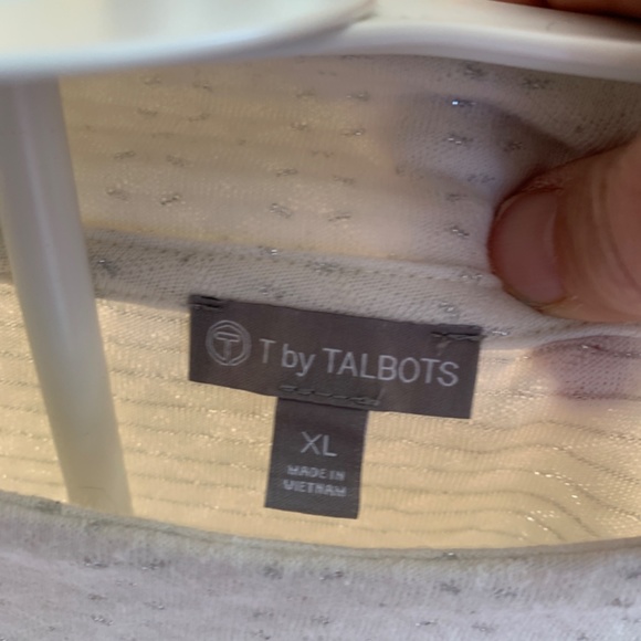 T‎ by Talbots  sweatshirt with metallic embellishments . Worn about 5x. - Picture 3 of 5